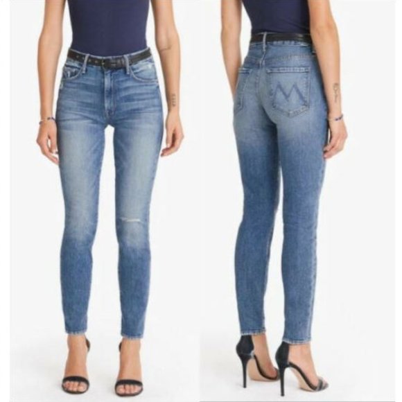 MOTHER Denim - Mother High Waisted Looker Ankle Jeans Popism 26